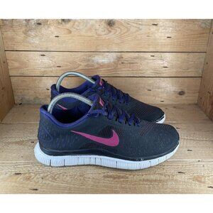 Nike Free 4.0 V2 Womens Shoes Sneakers Size 8 Black White Running 511527-064